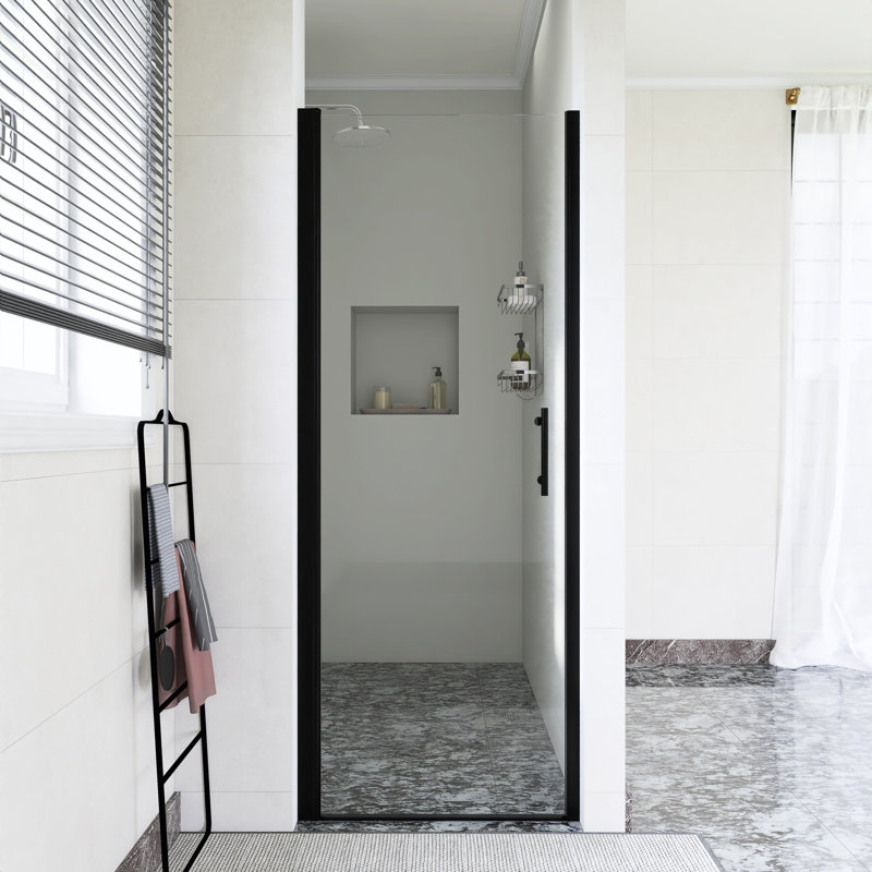 28"W x 72" H Pivot Semi-Frameless Shower Door