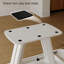 Table de cuisine blanche avec pieds en forme de U pour une fonctionnalité extensible, durable et résistante
