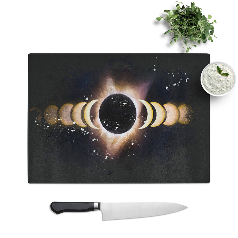 Tempered Glass the Eclipse Chopping Board, 20 cm x 28.5 cm