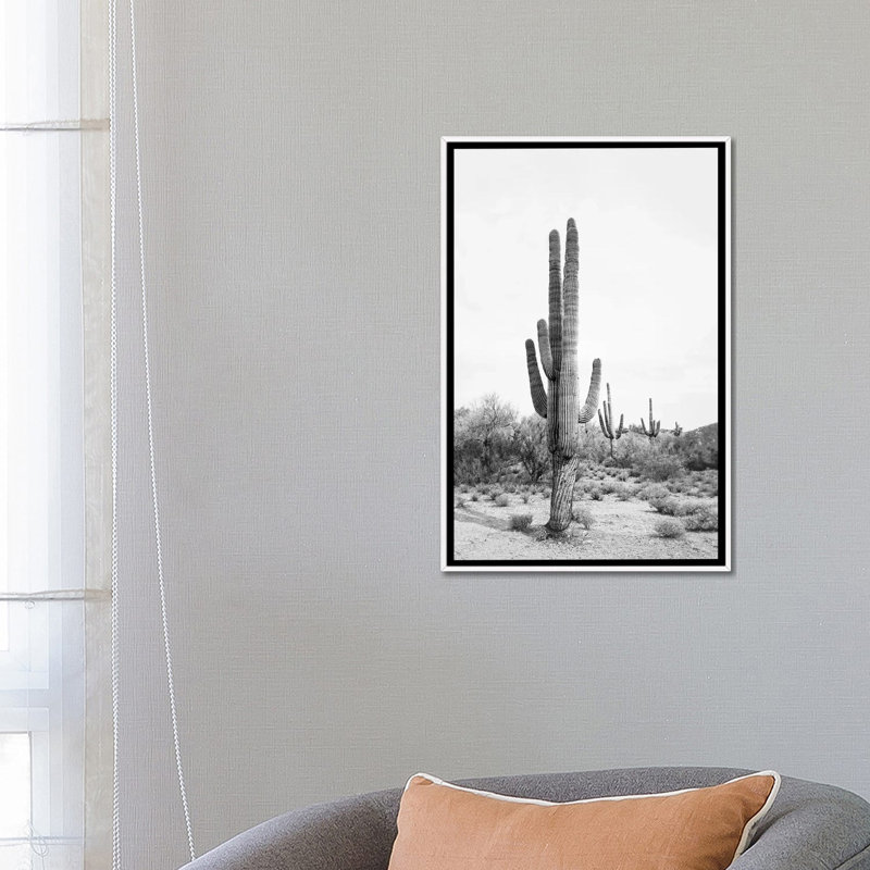 «Desert Cactus Blush» par Sissi et Seb - impression d'art graphique, Sans passe-partout / noir et blanc