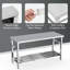 24x60 pouces pliable en acier inoxydable Table de préparation et de travail NSF commerciale robuste avec sous-tablette réglable pour la cuisine, le restaurant et l'hôtel