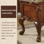 Bureau d'écriture en bois massif rouge-brun de style européen avec tiroirs, bureau d'ordinateur pour bureau et travail à domicile-1167411252