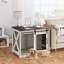 Table de bout avec roulettes pour chien avec porte de grange coulissante-16893006