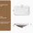 22" White Ceramic Bathroom Vessel Sink Bathroom Rectangular Porcelain Bathroom Basin with Overflow-126420541