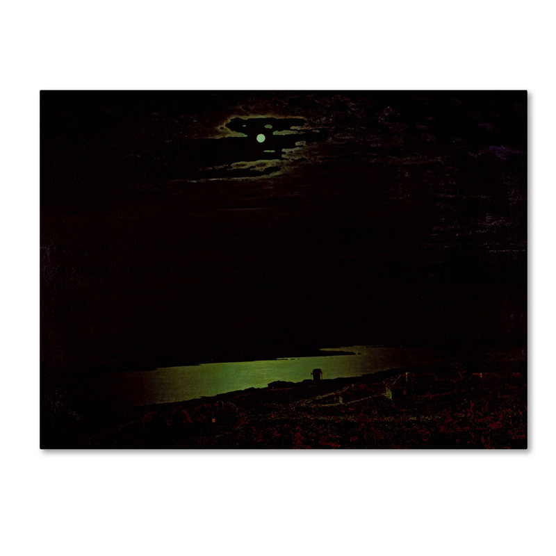 « moonlit night on the dniepr », reproduction sur toile tendue, H 14 po x l 19 po