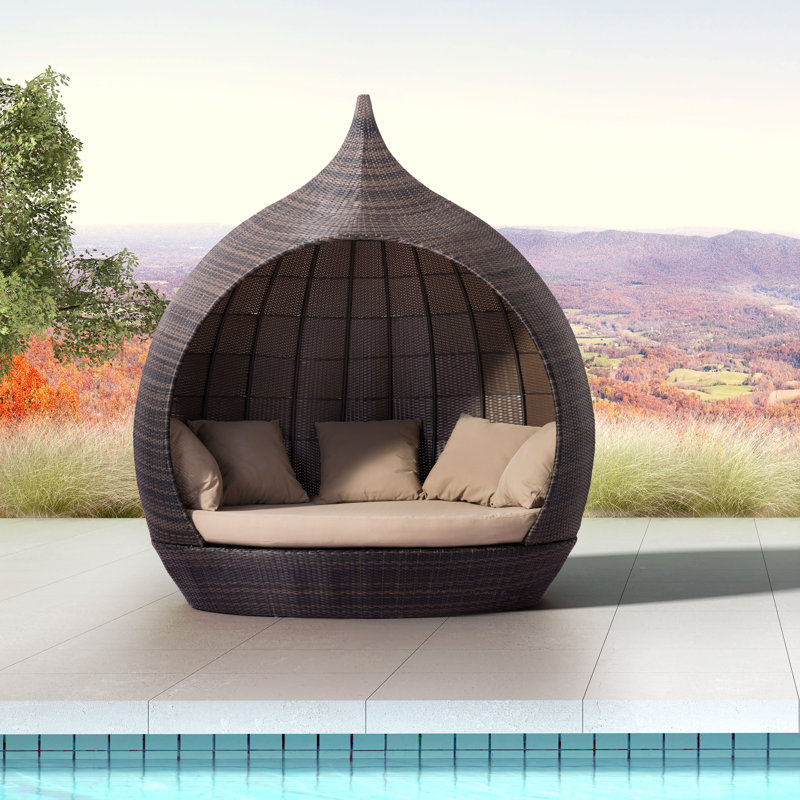 Outdoor 3 - Seat Patio Daybed, Brown