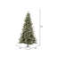 Frosted Balsam Fir Artificial Christmas Tree with Multicolored Dura-lit® LED Lights-1237679079