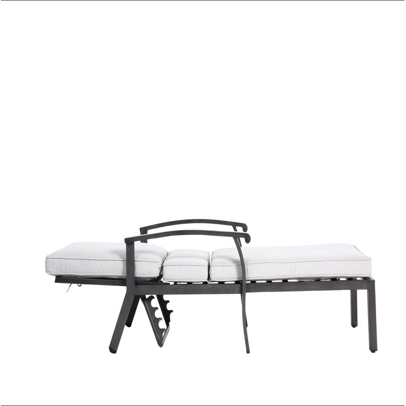 Méridienne en aluminium coulé, Beige