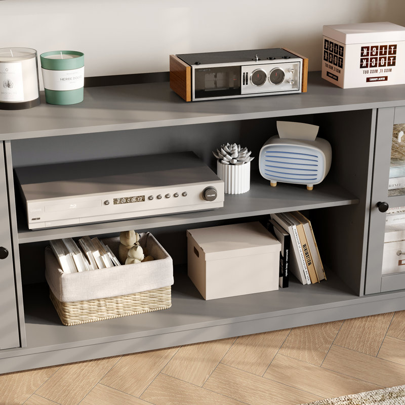Meuble audio-vidéo pour téléviseur de 65 po ou moins Mayge, gris