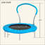 Mini trampoline avec poignée, durable et sécuritaire pour les enfants, idéal pour le plaisir intérieur et extérieur-124524928