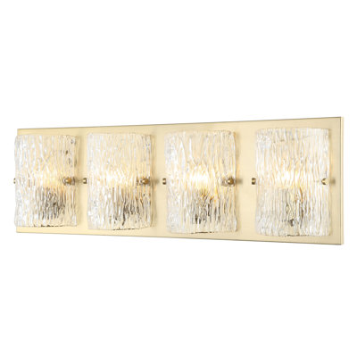 Luminaire de meuble-lavabo Morgan - 4 lumières - laiton satiné