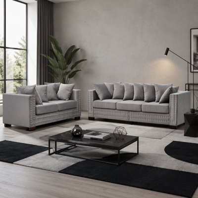 Velvet Upholstered 2+ 3 seater sofa
