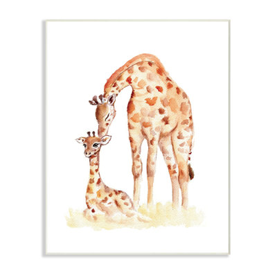 Reproduction d’art sur toile girafe Family