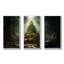 «Green Magical Christmas Tree - Winter Landscape», art mural-1203890324-1203890320