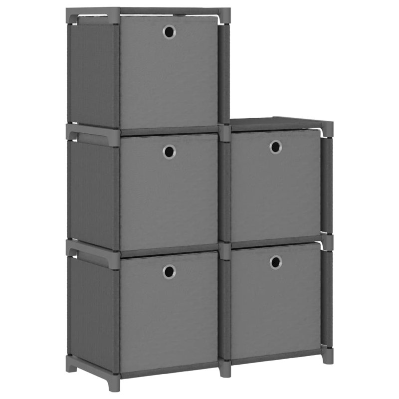 Horance 103cm W Metal Shelving Unit, Grey