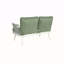 Causeuse et table en acier Mariano, blanc cassé et vert-1099762878-1099762879