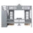 Twin-Over-Twin Bunk Bed with Changeable Table, Bunk Bed Turn into Upper Bed and Down Desk -Pink-412141461