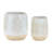 Container (Set Of 2) 4.75"D X 4.25"H, 5.5"D X 5"H Porcelain