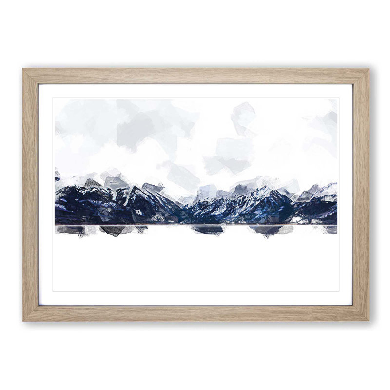 The Rocky Mountains in Colorado in Abstract - Picture Frame Graphic Art Print, 50cm H x 76cm W x 2cm D, Oak