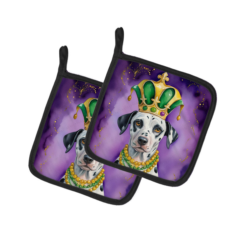Paire de poignées Dalmatian King of Mardi Gras