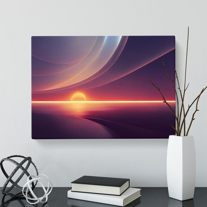 Modern Sunset Vol.1 Abstract - Wrapped Canvas, 35cm H x 50cm W x 3cm D