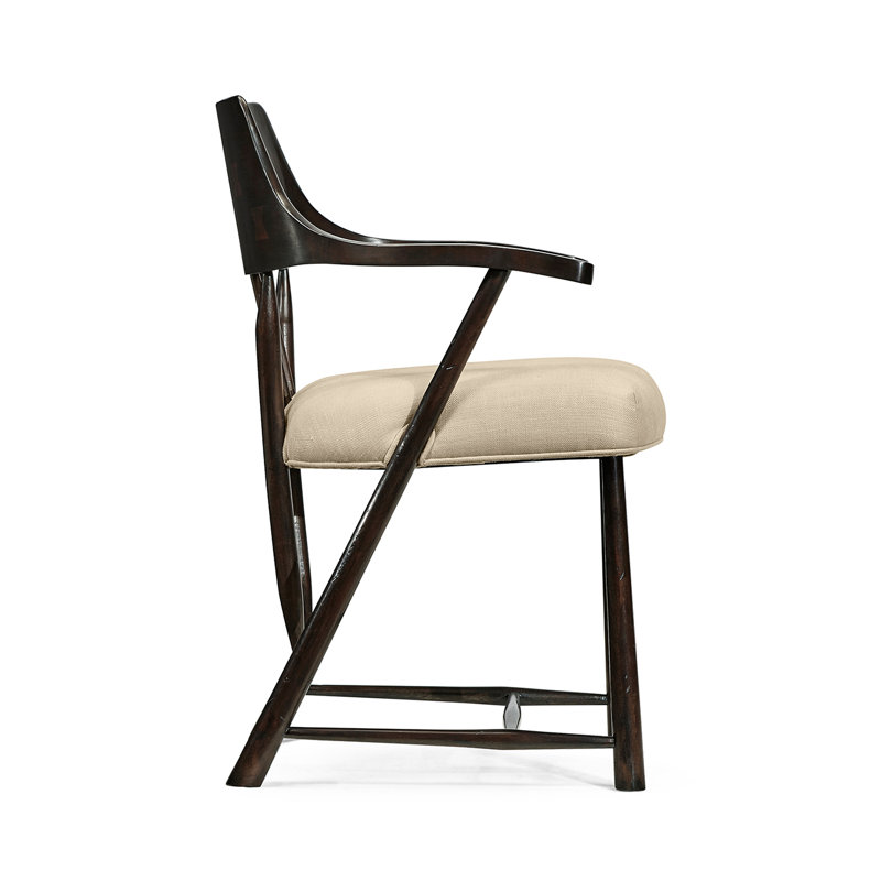 Casually Country Arm Chair, Tan, Medium Walnut