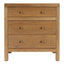 Nora 25 in. W Rectangular Wood 3 Drawer Nightstand