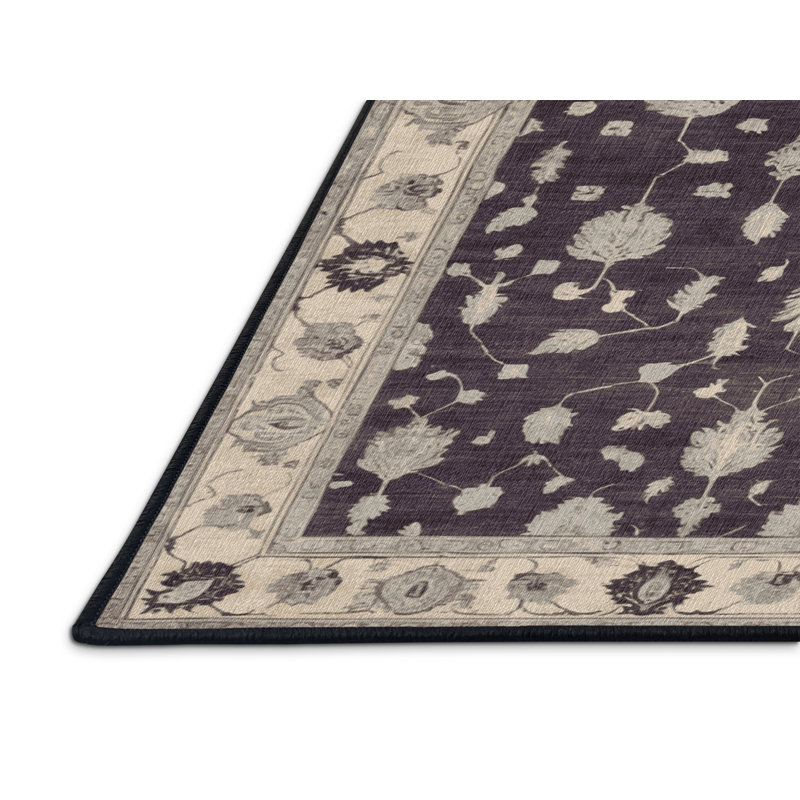 Tapis noir surteint lavable à la machine, Rectangle 2 pi x 3 pi