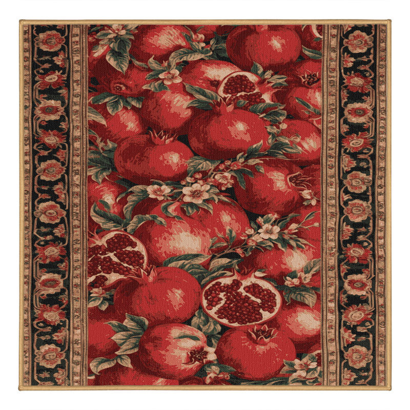 Tapis brun lavable à la machine, Carré 3 pi
