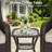 Adcox 2-Person Outdoor PE Wicker Patio Furniture Set with Swivel Chairs,Headrest Pillows,Ottomans,Tables & Beige Cushions-484680568