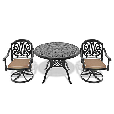 3-Piece All-Weather Cast Aluminum Dining Set