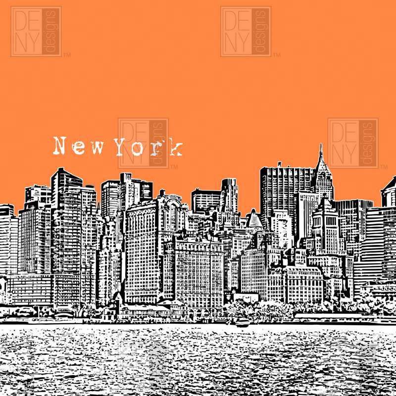 Bird Ave Modern Shower Curtain, Orange