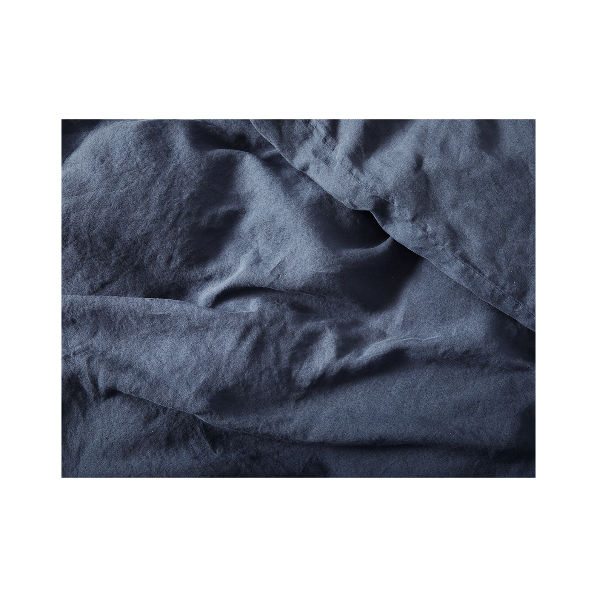 Coyuchi Organic Relaxed Linen Duvet Cover, Harbor Blue, King/Cal King Duvet Cover