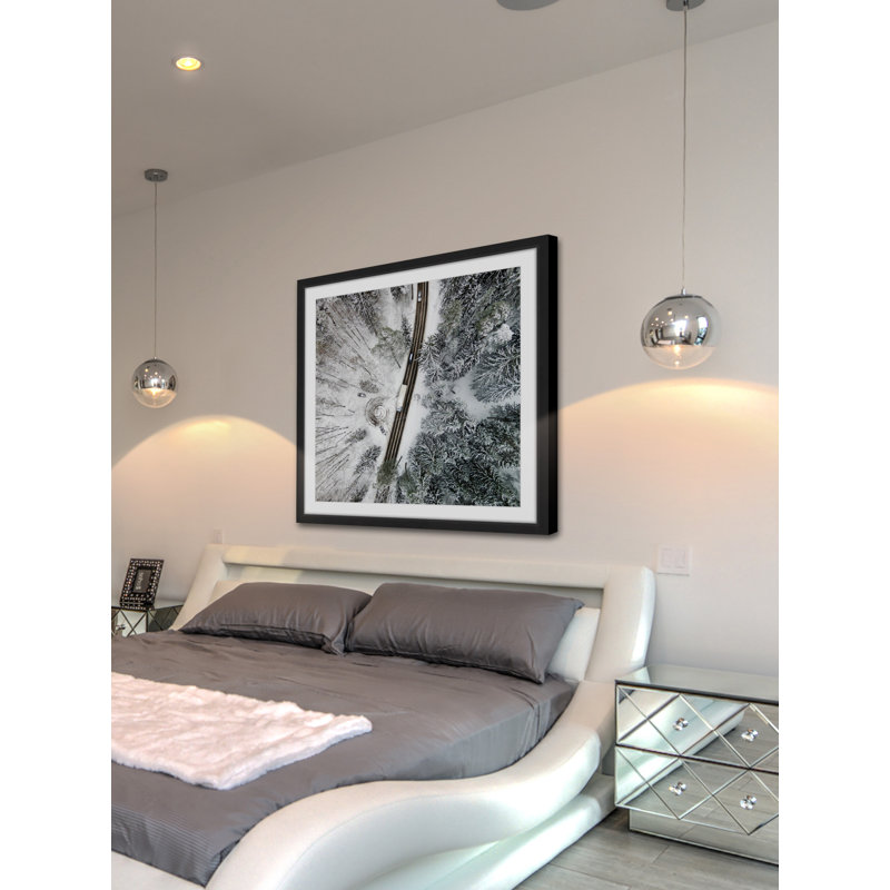 « white terrain », reproduction de photo encadrée, H 32 po x l 32 po