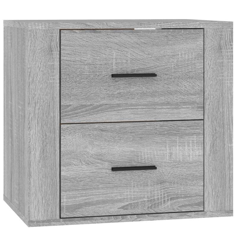 Jahque 50 cm W Bedside Table, Concrete Grey