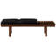 Banc rembourré en cuir véritable Anjalika