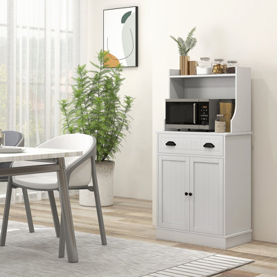HOMCOM Microwave Cabinet With Storage Drawer