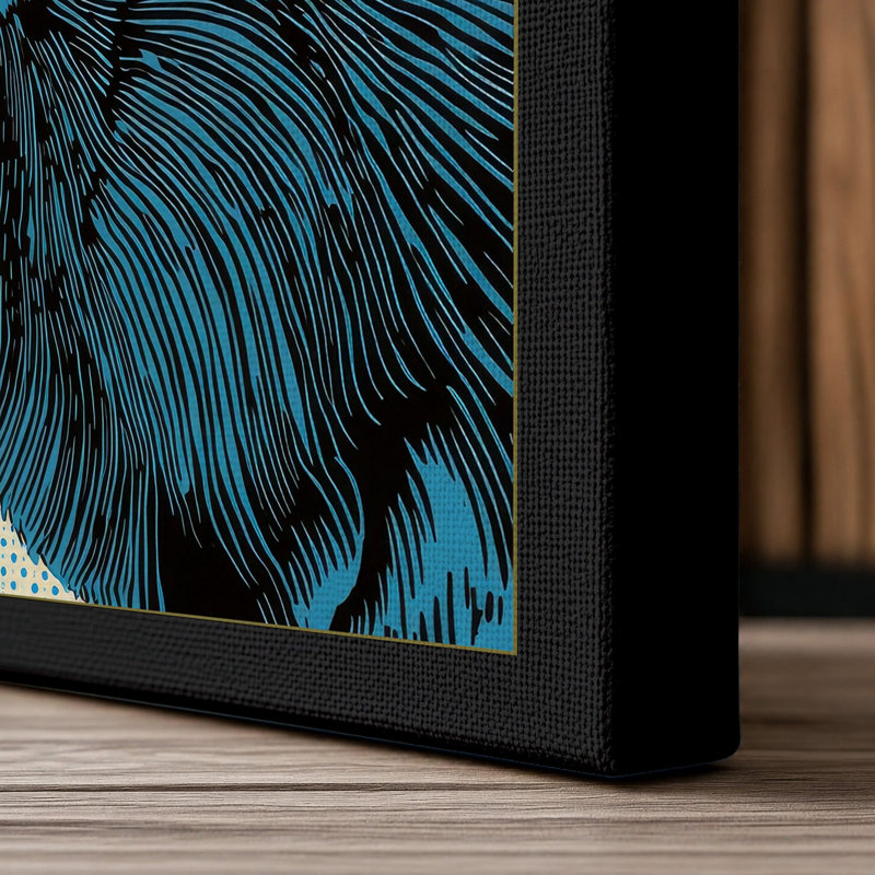 Hare in Profile Japandi 1 Piece Wrapped Canvas Wall Art, 36x24 - 91.4 x 61.0 cm, Black Border