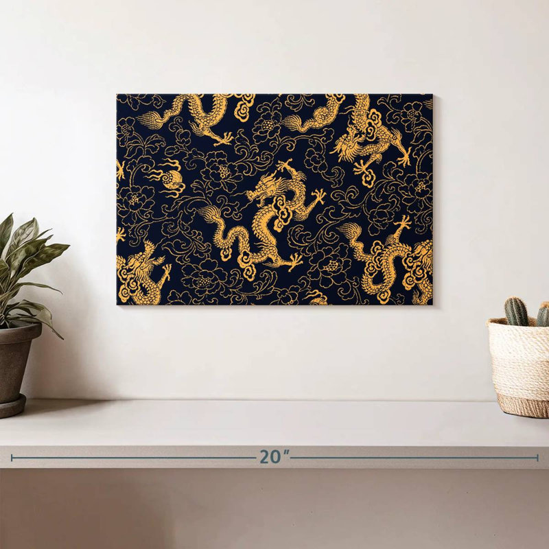 Kerner Oriental Dragons Pattern, 8" H x 12" W