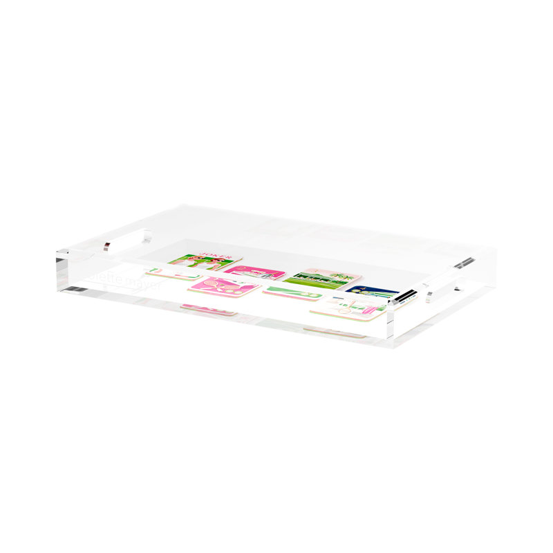 Mahjong Acrylic Decorative Tray, 17"W x 10.5"D x 2"H
