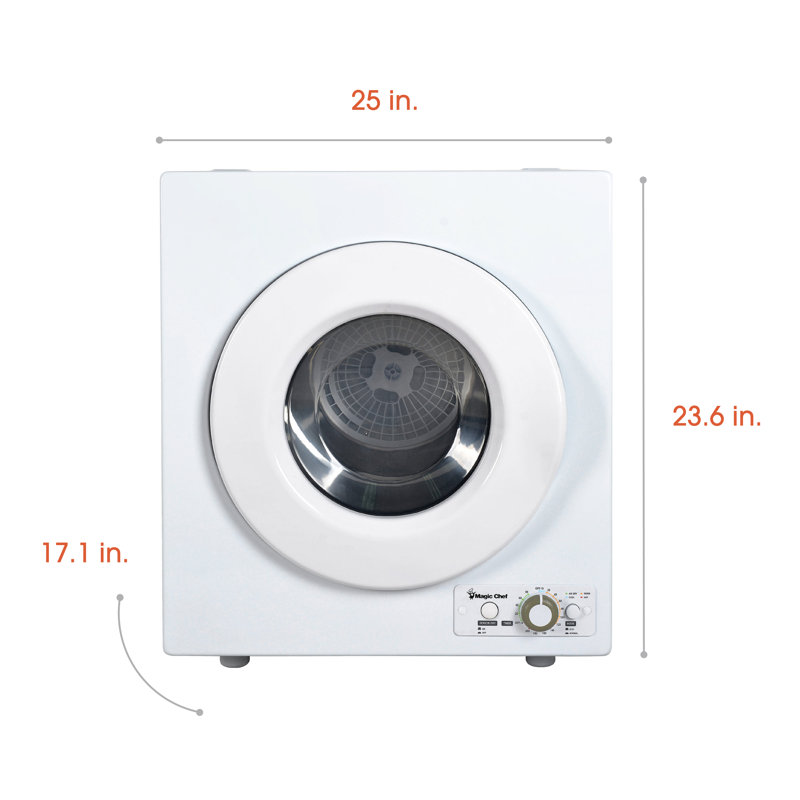 Magic Chef 2.6-Cu. Ft. Compact Electric Dryer in White