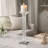 Pillar Candle Holder, 17 Inch Tall Fluted Clear Glass, Classic Square Base