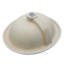 Lavabo de comptoir de salle de bain semi-encastré en céramique blanc de 17 po x 15,5 po, texture de surface lisse, propriété d'absorption d'eau faible, construction du vaisseau sans effort, finition de teinture, rapide