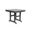 Table de salle à manger carrée moderne en PEHD gris avec trou pour parasol - Mobilier d'extérieur résistant aux intempéries