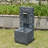 Outdoor Waterfall Fountain with LED Light, Adjustable Flow, Durable Polyresin Design for Gardens and Patios-114318005
