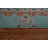 One-of-a-Kind 8'1'' X 11'10'' New Age Wool Area Rug in Blue