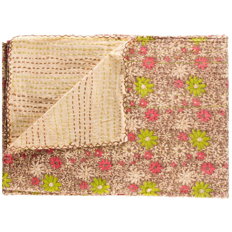 Kantha Knitted Throw Blanket