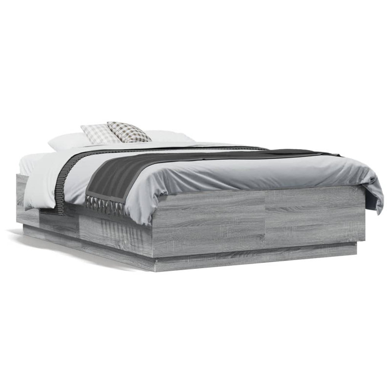 Noar Bed, Light Gray, UK Double - DE 135 x 190 cm