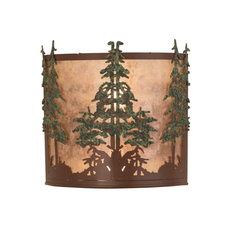 Rustic Lodge Flush Mounted Sconce