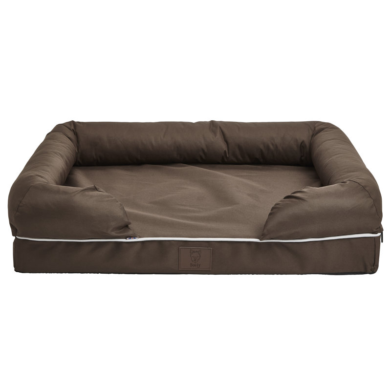 Ashlyn Orthopedic Polyester Pet Bed, Brown, Medium (94cm W x 77cm D x 24cm H)